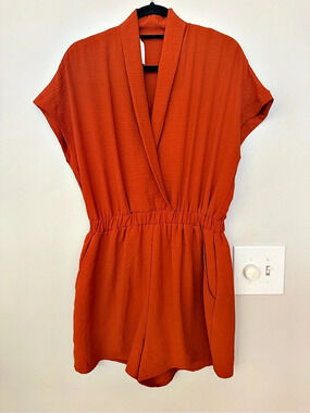 Caramela Orange Romper Size Medium